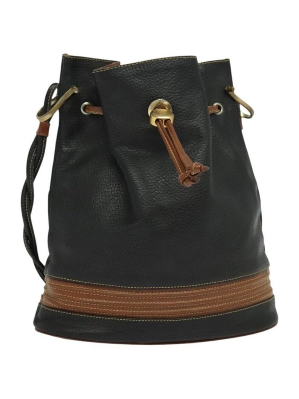Authentic GUCCI Shoulder Bag Leather Black